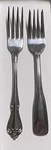 1-ONEIDA Arbor Rose Dinner Fork 7 3/8 1-LAGUNA Shell Stainless. Fixed Price $20.00.