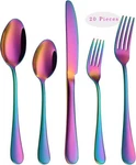 Rainbow Flatware Set 20 Pieces Mirror Finish Stainless Steel Service For 4. Fixed Price $30.19.