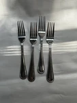 10 Strawberry Street Flatware Full Dinner Fork Beaded Edge- Stainless(set Of 4). Fixed Price $12.95.
