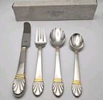 Gorham Golden Adria 4 Piece Place Set Stainless 18/8 Flatware Japan Nos Rare. Fixed Price $109.99.