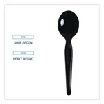 Boardwalk Heavyweight Black Polystyrene Cutlery, Soup Spoon, Plastic, 1,000/CT. Fixed Price $41.29.