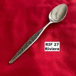 Riviera Rif 27 Teaspoon 6 1/2" Floral Textured Stainless Steel Flatware. Fixed Price $6.89.