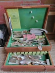 1881 Rogers By Oneida Ltd. Silverplate Flatware Set In Wooden Box. Fixed Price $139.99.