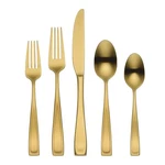 Oneida 899228 Moda Gold Satin 20-PIECE Flatware Set, Service For 4 Casual. Fixed Price $222.14.