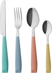 Silverware Set Stainless Steel Colorful Handle Tableware Kitchen Flatware Ut. Fixed Price $49.58.