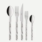 New Sabre Bistrot Dune Ivory 5-PIECE Flatware Set Brand Nib French Save$$ F/sh. Fixed Price $149.98.