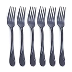 Black Salad Fork Set, Seeshine 6.9-INCH Stainless Steel Shiny Metal Des.... Fixed Price $16.33.