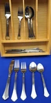 Hampton Silversmiths HSV76- 21 Pieces Dinner Salad Forks Tea Table Spoons Knives. Fixed Price $38.88.