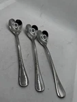 3 Faderic Ice Cream Spoons 18/10 Stainless Steel Dessert Heart Shape. Fixed Price $12.00.