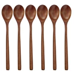 Adloryea Wooden Spoons, 6 Pieces Inch Soup For 9.0", Brown. Fixed Price $24.64.