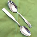 Cambridge Stainless 2 Soup Spoons Madison Pattern 7 1/4" Satin Plain. Fixed Price $6.99.