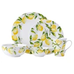Mikasa Lemons 40PC Dinnerware Set Bone China Plates Bowls Mugs Yellow. Fixed Price $207.99.