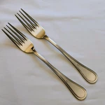 Wallace 18/10 Stainless WAS159 Two Dinner Forks Glossy Outline Edge 1/4'. Fixed Price $11.49.