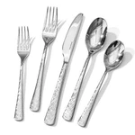 Kingstone Hammered Silverware Set, Flatware 18/10 Stainless Steel Premiu.... Fixed Price $147.51.
