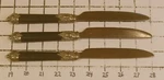 Hampton Silversmiths San Remo Black Handle Flatware Butter Knives Set 3. Fixed Price $9.75.
