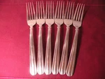 Set Of 6 Oneida Unity Stainless Flatware Large Dinner Forks 8 1/2". Fixed Price $36.34.