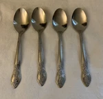 Stanley Roberts Verona Modern Solid Teaspoons Stainless Flatware Set Of 4. Fixed Price $8.00.