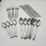 Montgomery Ward MWD7 Fork Knife Spoon Stainless Japan Flatware 21 Pc Set Lot. Fixed Price $32.95.