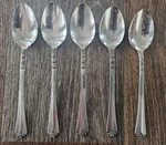 Orleans Silver ORL31 Stainless Korea Lot Of 5 Tablespoons Scroll Fan. Fixed Price $10.39.
