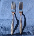 Salad Forks Set Of 2 Silco INS131 Stainless 6" Made Usa. Fixed Price $9.00.