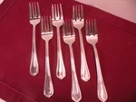 Set Of 6 Pfaltzgraff Greenwich Lancaster Salad Fork Stainless 7 1/8". Fixed Price $18.49.
