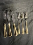 Mikasa Cameo 24K Gold 6 Piece Set 3 Knifes Forks Flatware. Fixed Price $32.88.
