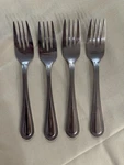 10 Strawberry Street Beaded Edge Salad Forks Set Of 4 Stainless Steel. Fixed Price $16.99.