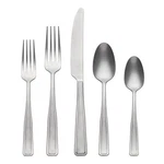 Oneida Reid Tumbled Piece Flatware Set, 20 Count, Vintage Silver. Fixed Price $59.56.