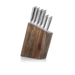Schmidt Bros Cutlery 7PC Knife Block Set Silver/gray Wash. Fixed Price $51.84.