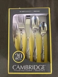 Cambridge Mercado Sand 20 Pc Flatware Set Service For 4 New In Box. Fixed Price $35.99.