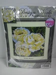 Design Works Needlepoint Kit 2515 White Roses 10X10 Floral. Fixed Price $19.99.
