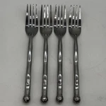 Cambridge CBS132 Wavy Stainless Steel Flatware Lot Of 4 Dinner Forks Replacement. Fixed Price $29.99.