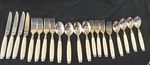 20 Pc Set Pfaltzgraff Tabletones Ivory Cream Stainless Steel Flatware Spoon Fork. Fixed Price $38.99.