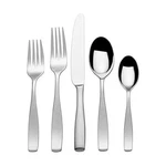 Mikasa Satin Loft 65-PIECE Flatware For 12, Set, Stainless Steel. Fixed Price $195.17.