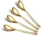 Gold Teaspoons 4 Pieces, Homquen 6.6" Modern Design Stainless Steel D/w Safe. Fixed Price $6.00.