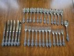 30PCS Oneida Northland Heavy Stainless Flatware OHS64 Scroll Floral Fork Spoon. Fixed Price $134.99.