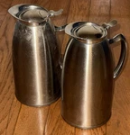 2 Vtg Stainless Steel Insulated Coffee Server Service Ideas .6 Litre Flip Lid. Fixed Price $36.00.