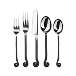Gourmet Settings 20-PIECE Flatware Treble Clef Collection Black Silverware Cu.... Fixed Price $136.38.
