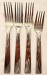 4PC International INS590 Wave 3 Dinner Forks , 1 Salad Free Shipping. Fixed Price $17.95.