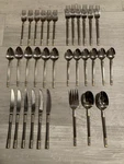 Wallace Golden Corsica Stainless 18/10 Flatware Set 34 Pieces. Fixed Price $85.00.