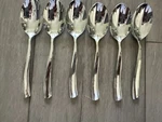 6 Pcs Oneida Griffith 18/10 Wavy Stainless 3/8" Teaspoons. Fixed Price $23.99.