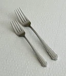International Silver Stainless INS165 Salad And Dinner Fork Burnished Scalloped. Fixed Price $8.05.