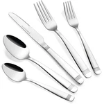 Flatware, Silverware Set 8 Persons, 40 Piece - Spoons, Forks, And Knives .... Fixed Price $64.59.