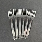 6 - Imperial International Iic Stainless Japan Salad Forks. Fixed Price $9.99.