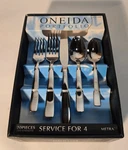 Brand New Oneida Portfolio Metra Stainless Flatware 20 Piece Set Free S&h. Fixed Price $89.99.