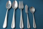 Gorham Braid Serving (5PC Set) Tablespoon Pierced Glossy 18/10 China New 6 5/8". Fixed Price $47.99.