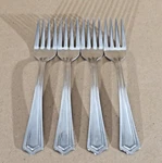 Set Of 4 Silco International Silver Stainless INS57 Salad Forks 6" Long. Fixed Price $16.99.