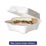 Eco Products EPHC6 Compostable Sugarcane Clamshells 6X6X3 50/PK. Fixed Price $75.12.