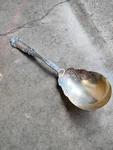 1835 R. Wallace A1 Floral Serving Spoon. Fixed Price $22.00.