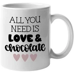 Coffee Mug - Heart Love And Chocolate Home Gift Ideas For House Warming. Fixed Price $14.99.